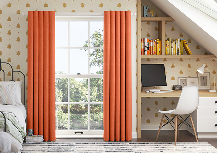 Carron, Tangerine - Made to Measure Curtains - Image 3
